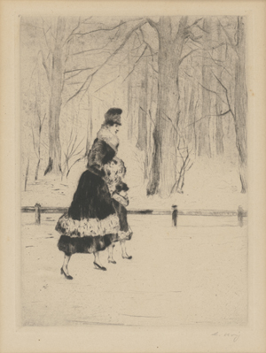 Lot 8126, Auction  127, Ury, Lesser, Dame mit Kind im Tiergarten