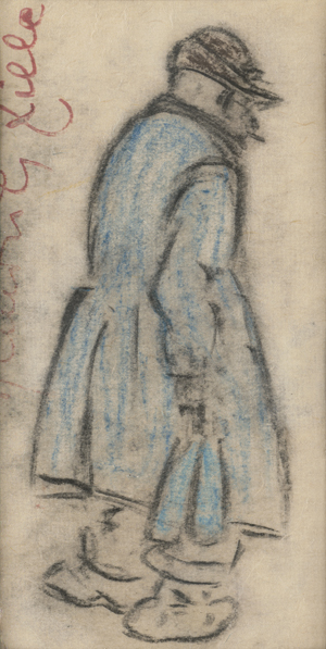 Lot 8141, Auction  127, Zille, Heinrich, Arbeiter mit Zigarette und zwei Schnapsflaschen, nach rechts gehend