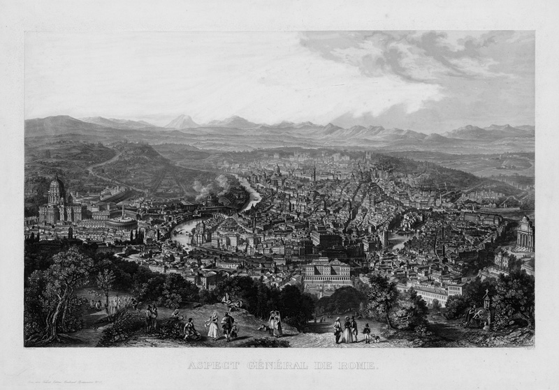 Lot 177, Auction  127, Rom, Aspect général de Rome. Aquatintaradierung nach Testard