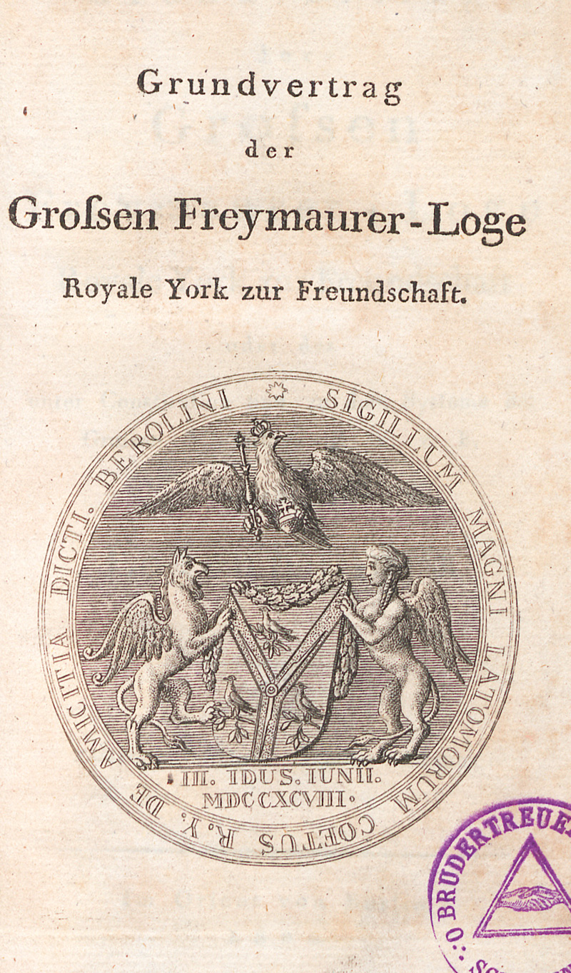 Lot 428, Auction  127, Grundvertrag, der Grossen Freymaurer-Loge, Royale York zur Freundschaft