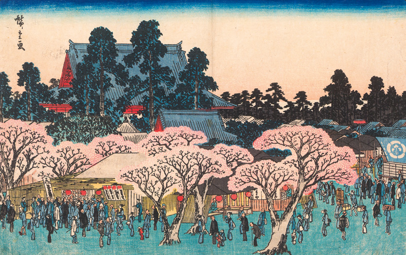 Lot 616, Auction  127, Hiroshige, Ando Ichiryusai, Der Kinryûzan Tempel (Kinryûzan no zu), aus der Serie "Berühmte Ansichten von Edo" (Kôto meisho). 