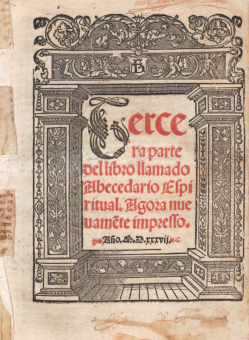 Lot 1172, Auction  127, Osuna, Francisco de, Tercera parte del libro llamado Abecedario espiritual