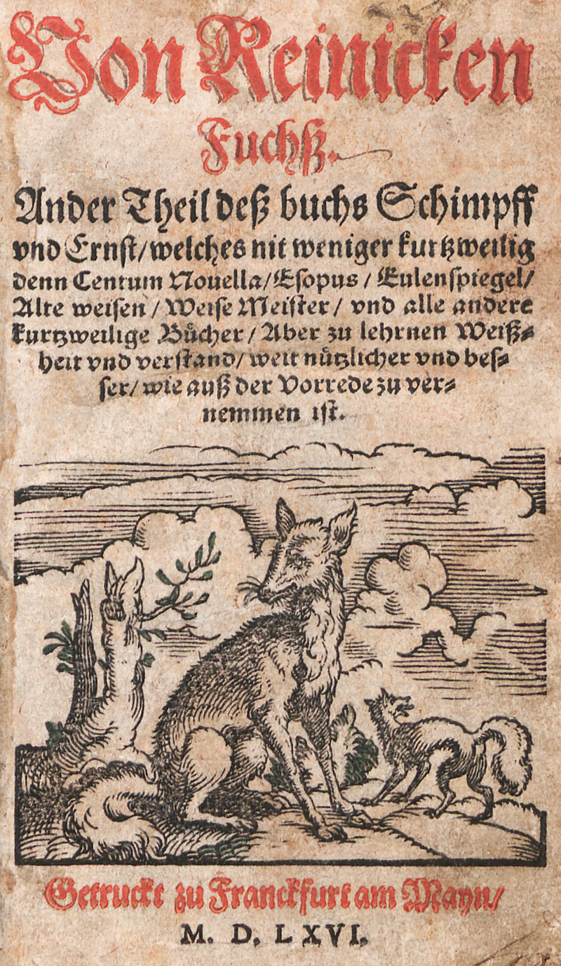 Lot 1189, Auction  127, Reinicken Fuchs, Von und Solis, Virgil, Ander Theil deß buchs Schimpff und Ernst, welches nit weniger kurtzweilig denn Centum Nouella, Esopus, Eulenspiegel...