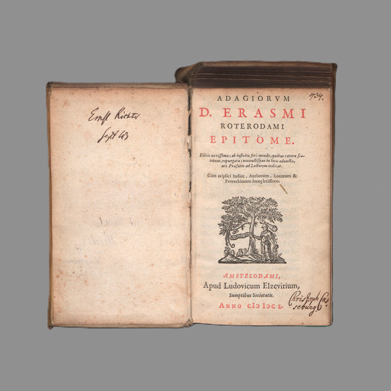 Lot 2032, Auction  127, Erasmus von Rotterdam, Desiderius, Adagiorum epitome. Editio novissima