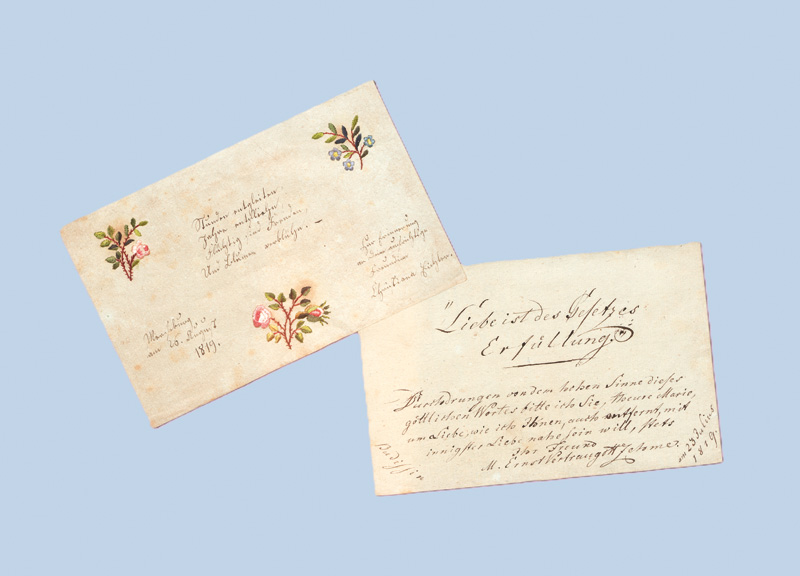 Lot 2541, Auction  127, Stammbuch-Kassette, eines jungen Herrn Zehme aus Kreypau bei Leuna. 1806-1819