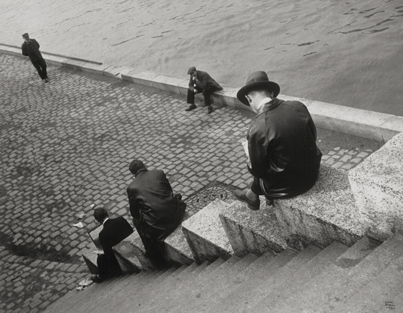 Lot 4139, Auction  127, Bing, Ilse, Three Men on Seine Steps