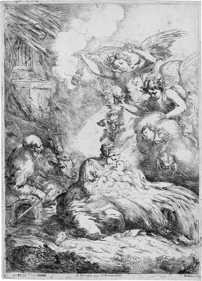 Lot 5021, Auction  127, Biscaino, Bartolomeo, Die Geburt mit Engeln