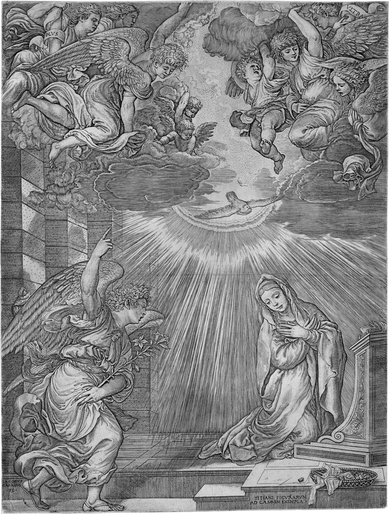 Lot 5045, Auction  127, Caraglio, Jacopo, Die Verkündigung