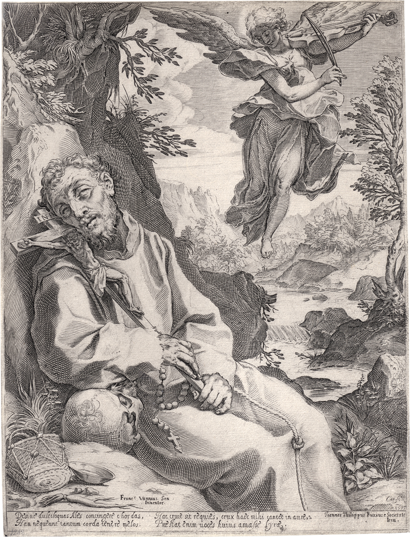 Lot 5046, Auction  127, Carracci, Annibale, Der hl. Franziskus, getröstet von einem musizierenden Engel.