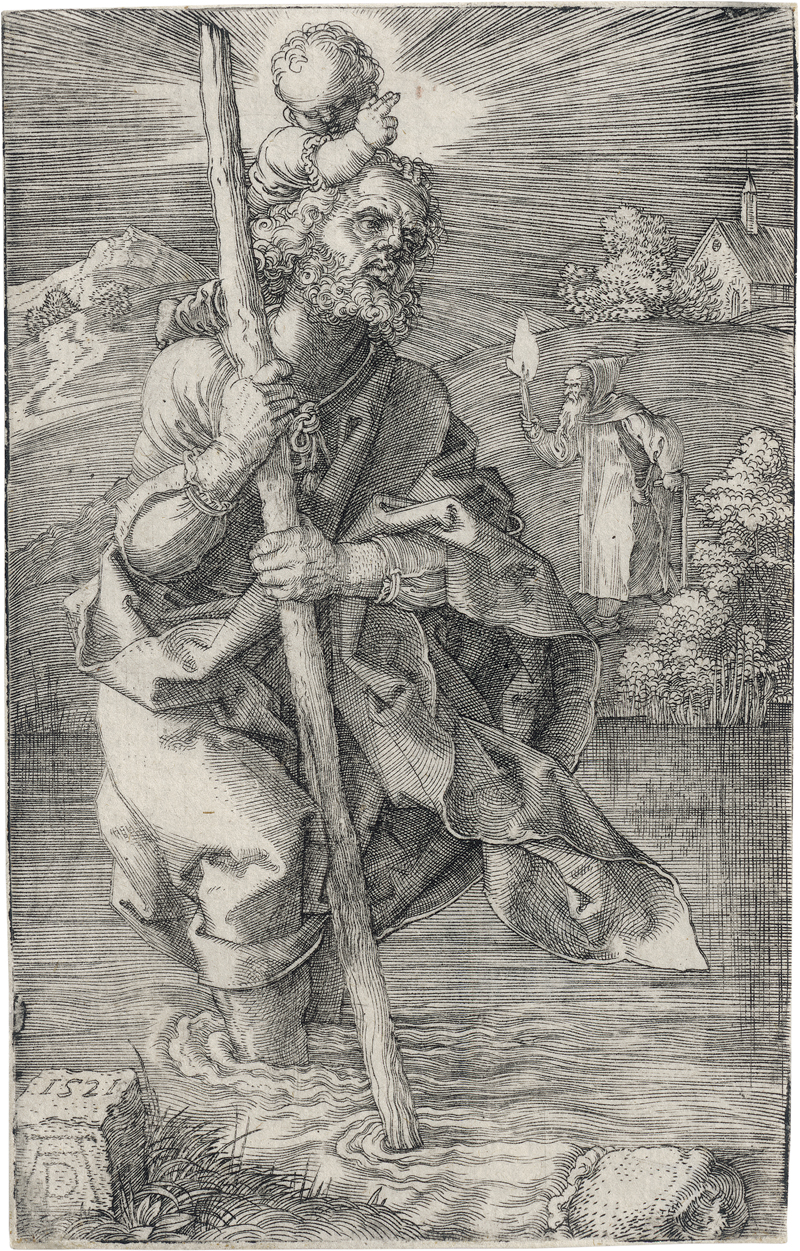 Lot 5070, Auction  127, Dürer, Albrecht, Der hl. Christophorus, nach rechts schauend