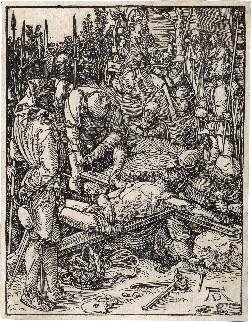 Lot 5087, Auction  127, Dürer, Albrecht, Christus wird ans Kreuz genagelt