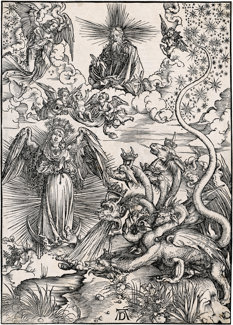 Lot 5092, Auction  127, Dürer, Albrecht, Das Sonnenweib und der siebenköpfige Drachen