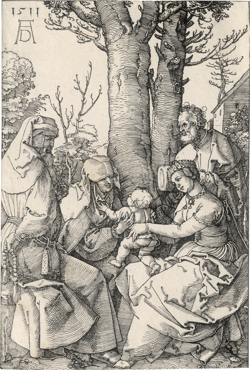Lot 5101, Auction  127, Dürer, Albrecht, Die Hl. Familie mit Joachim und Anna unter dem Baum