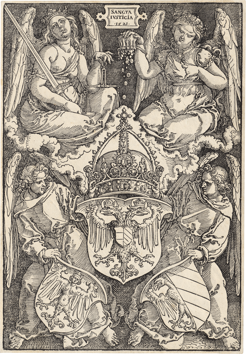 Lot 5107, Auction  127, Dürer, Albrecht, Das Wappen des Reichs und von Nürnberg