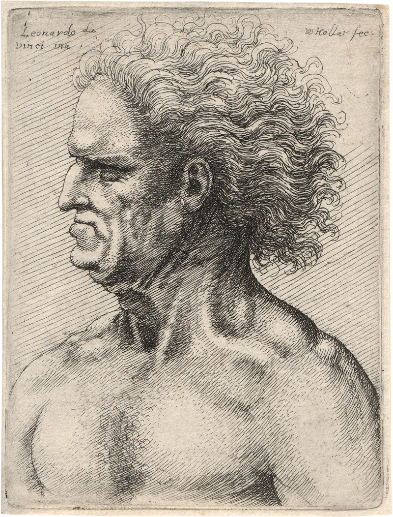 Lot 5125, Auction  127, Hollar, Wenzel, Kopf eines Mannes mit fliegenden Haaren