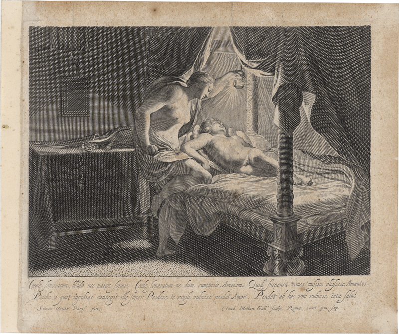 Lot 5156, Auction  127, Mellan, Claude, Psyche beobachtet den schlafenden Amor