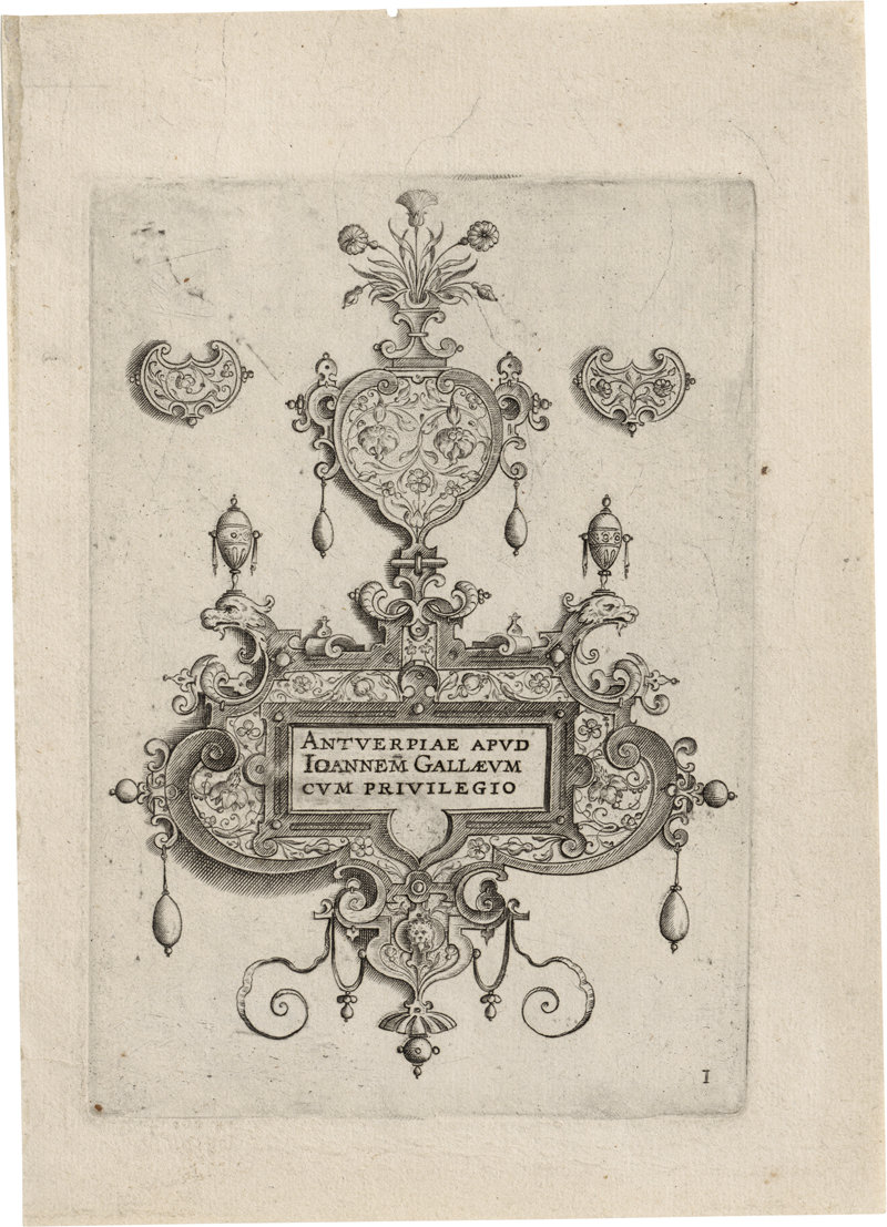 Lot 5168, Auction  127, Collaert I, Hans - nach, Entwürfe für Anhänger mit Figuren und Arabesken