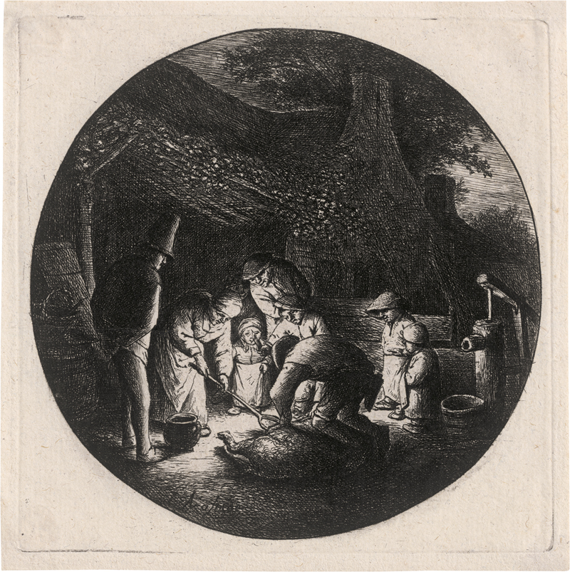 Lot 5180, Auction  127, Ostade, Adriaen van, Das Schweineschlachten