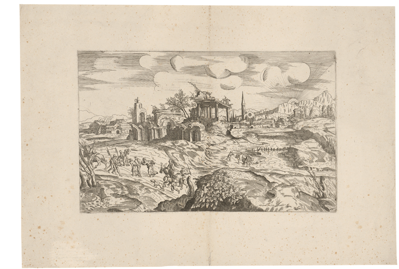 Lot 5190, Auction  127, Porro, Girolamo, Landschaft mit Ruinen
