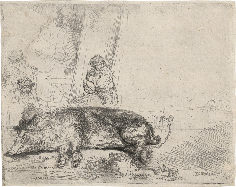Lot 5203, Auction  127, Rembrandt Harmensz. van Rijn, Das schlafende Schwein