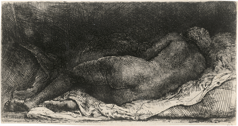 Lot 5205, Auction  127, Rembrandt Harmensz. van Rijn, Liegende nackte Frau