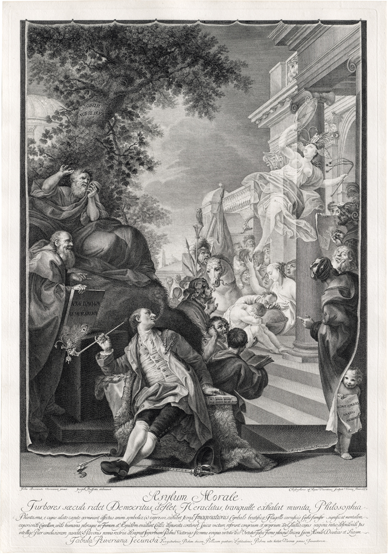 Lot 5249, Auction  127, Acqua, Cristoforo Dall', Vier allegorische und satirische Darstellungen auf den Lauf der Welt