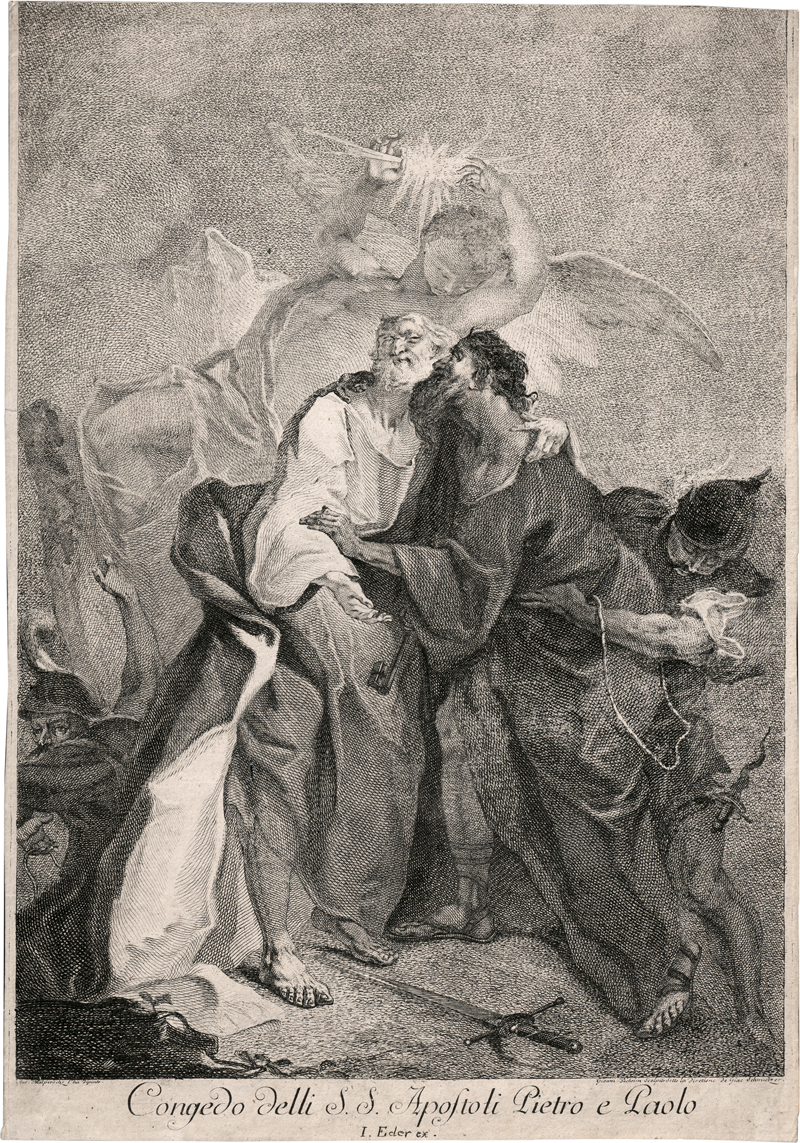 Lot 5253, Auction  127, Beheim, Johann, Der Abschied der hll. Apostel Petrus und Paulus