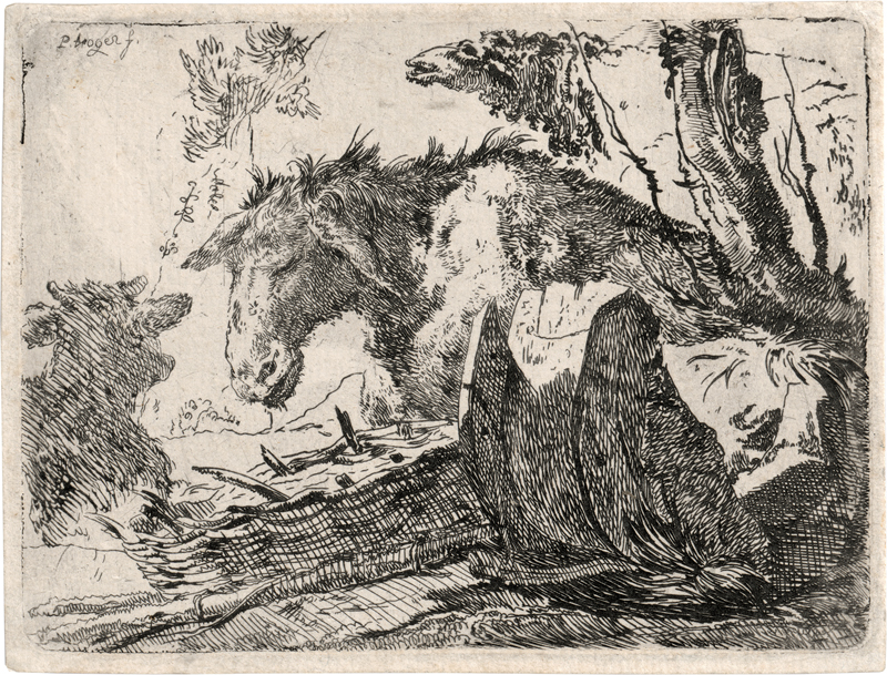 Lot 5316, Auction  127, Troger, Paul, Landschaft mit einem ruhenden Esel