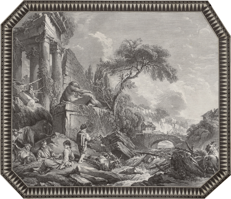 Lot 5327, Auction  127, Papierantiquitäten, Les Bergers Romains; Le Moineau Apprivoisé