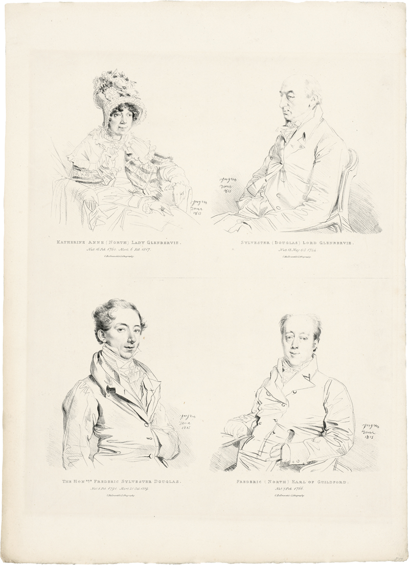 Lot 5360, Auction  127, Ingres, Jean-Auguste-Dominique, Vier Bildnisse