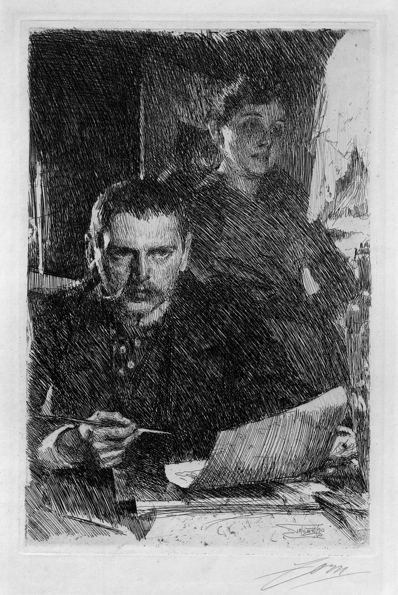 Lot 5383, Auction  127, Zorn, Anders, Zorn mit seiner Frau