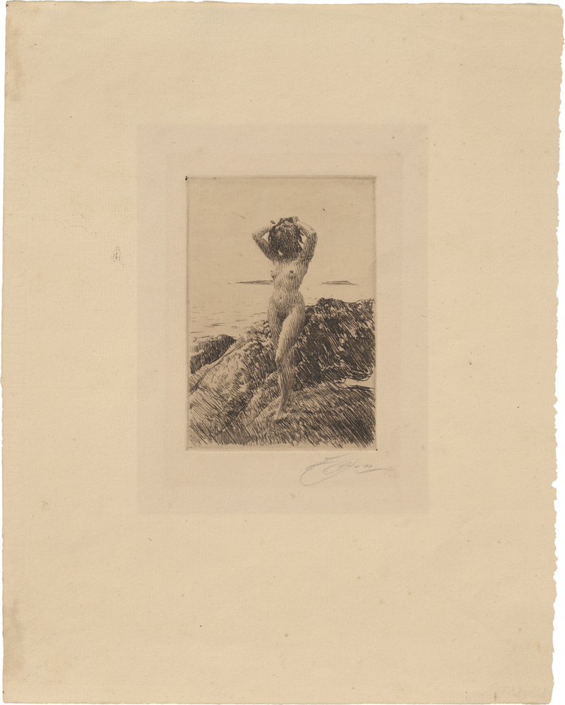 Lot 5386, Auction  127, Zorn, Anders, Mädchen mit Seetang