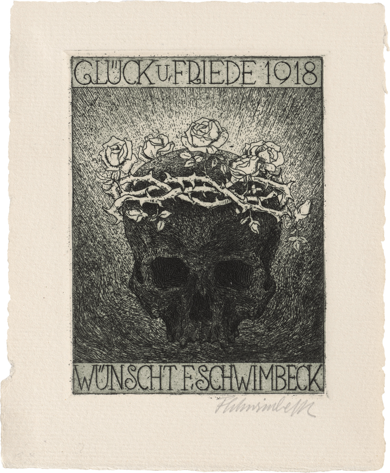 Lot 5420, Auction  127, Schwimbeck, Fritz, "Glück u. Friede": Glückwunschkarte