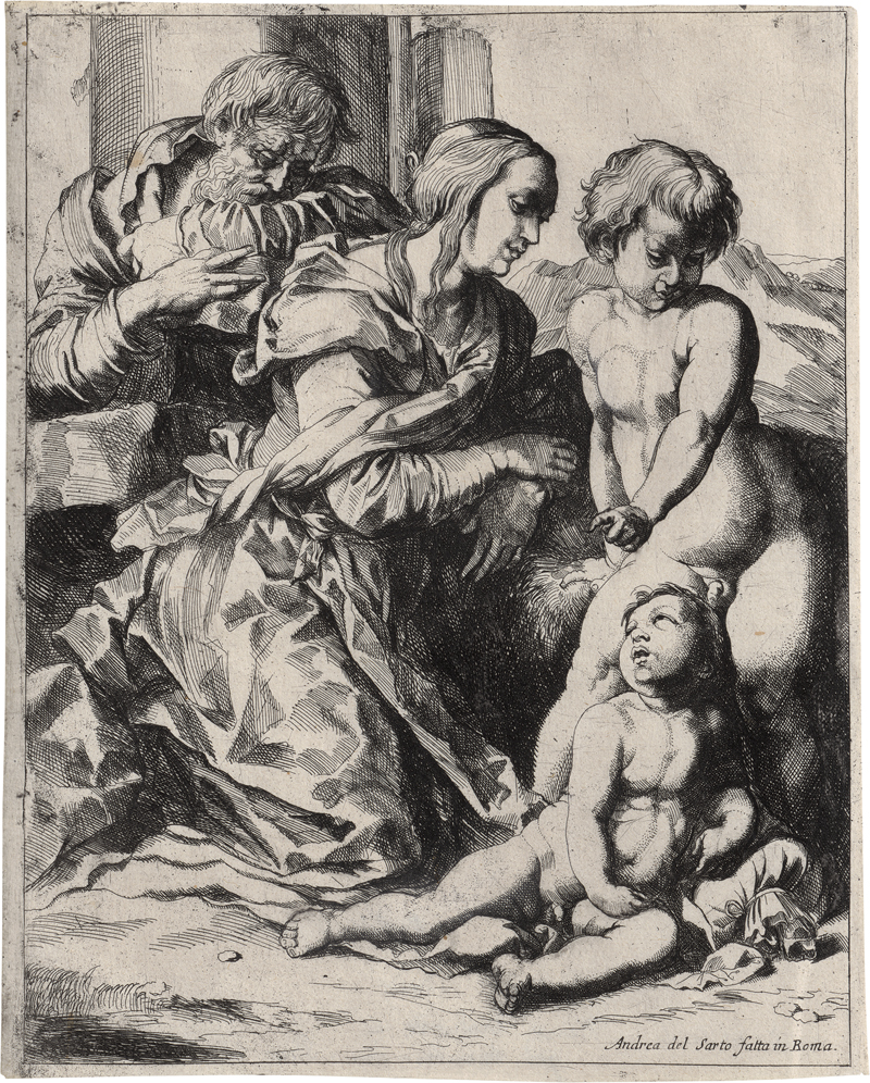 Lot 5450, Auction  127, Brebiette, Pierre, Die Hl. Familie mit dem Johannesknaben