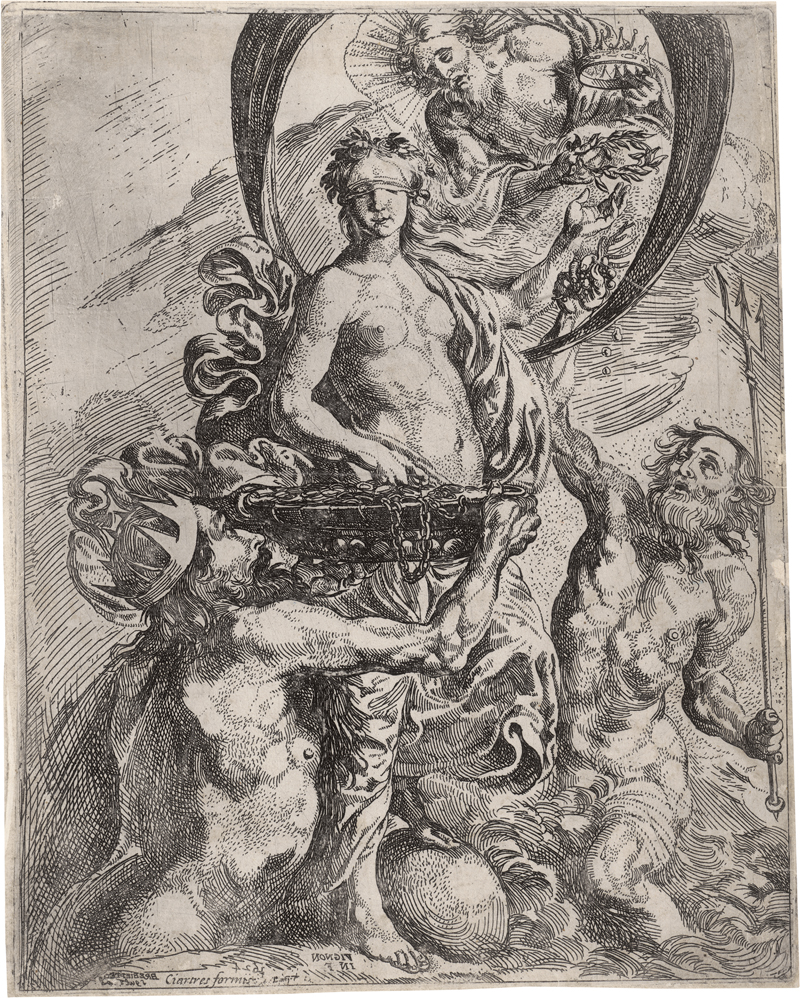 Lot 5451, Auction  127, Brebiette, Pierre, Fortuna von Jupiter gekrönt, mit Pluto und Neptun