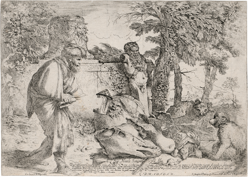 Lot 5465, Auction  127, Castiglione, Giovanni Benedetto, Diogenes sucht einen ehrenhaften Mann