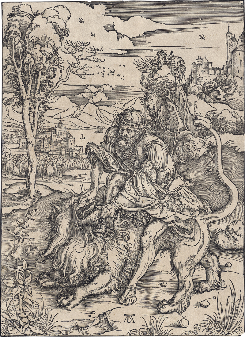 Lot 5488, Auction  127, Dürer, Albrecht, Samson tötet den Löwen