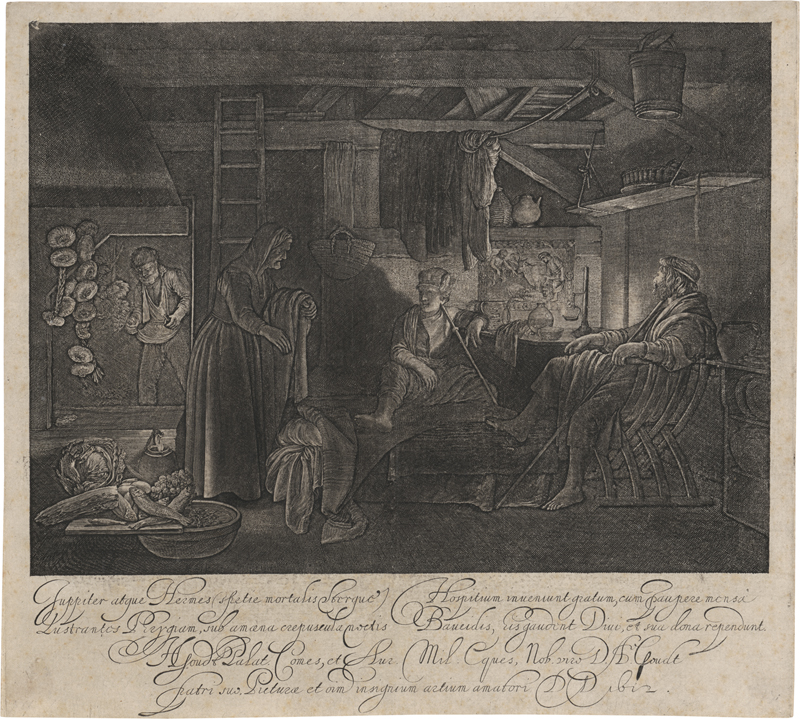 Lot 5519, Auction  127, Goudt, Hendrik, Jupiter und Merkur in der Hütte von Philemon und Baucis