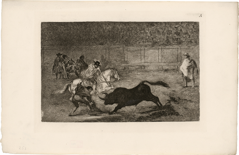 Lot 5526, Auction  127, Goya, Francisco de, Fünf Blatt aus der "Tauromaquia"