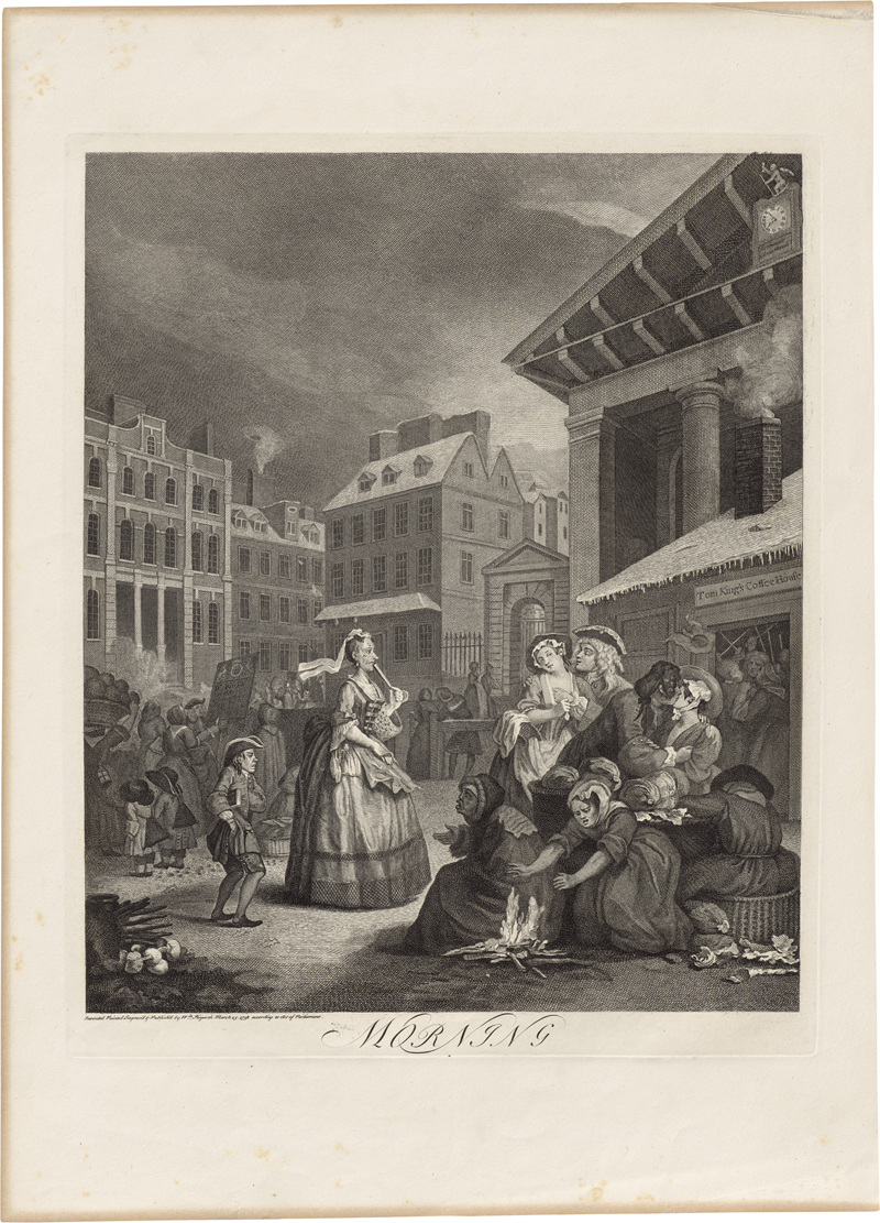 Lot 5551, Auction  127, Hogarth, William, The Four Times of the Day: Morning, Noon, Evening, Night