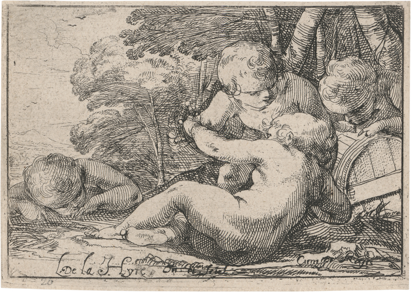 Lot 5557, Auction  127, Hyre, Laurent de la, Kinderbacchanal: Die Landschaft mit den vier Knaben