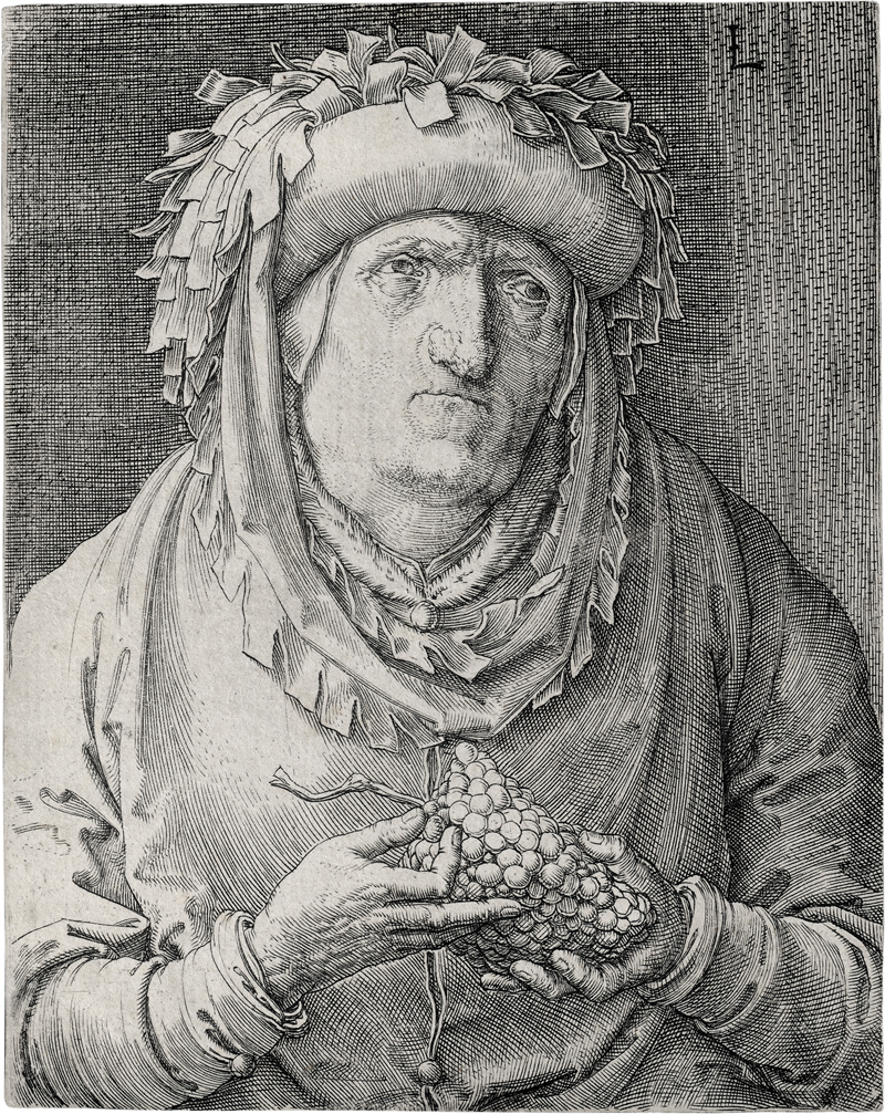Lot 5575, Auction  127, Leyden, Lucas van, Der Mann mit den Weintrauben 