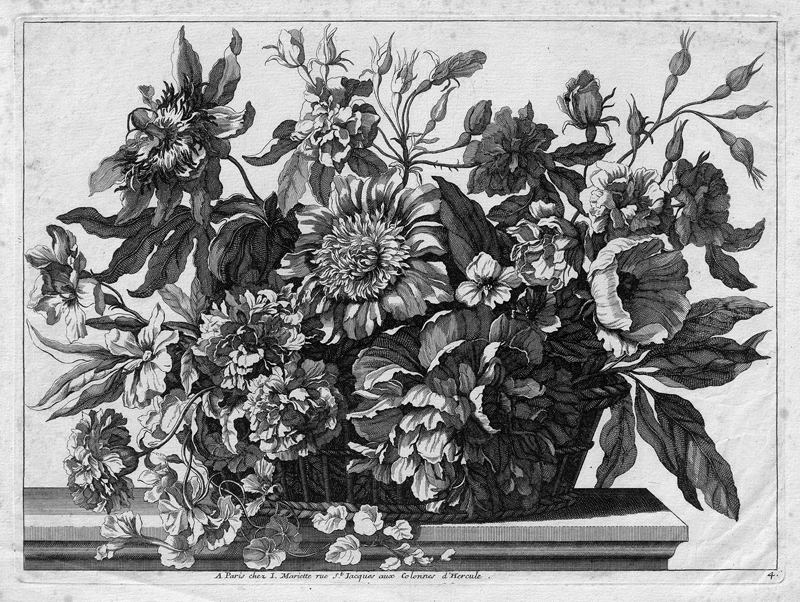 Lot 5584, Auction  127, Monnoyer, Jean-Baptiste - nach, Blumenbouquet in Flechtkorb