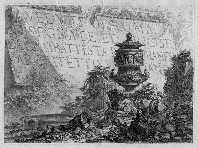 Lot 5598, Auction  127, Piranesi, Giovanni Battista, Titelblatt zu den "Vedute di Roma"