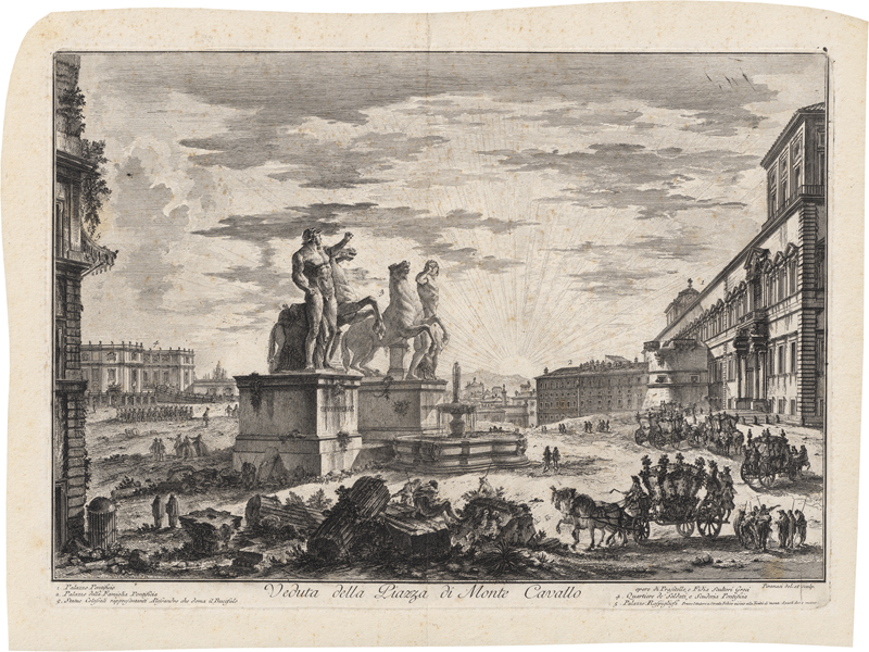 Lot 5599, Auction  127, Piranesi, Giovanni Battista, Veduta della Piazza di Monte Cavallo