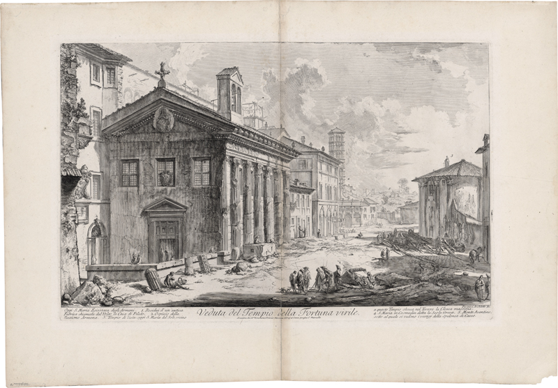 Lot 5601, Auction  127, Piranesi, Giovanni Battista, Veduta del Tempio della Fortuna Virile