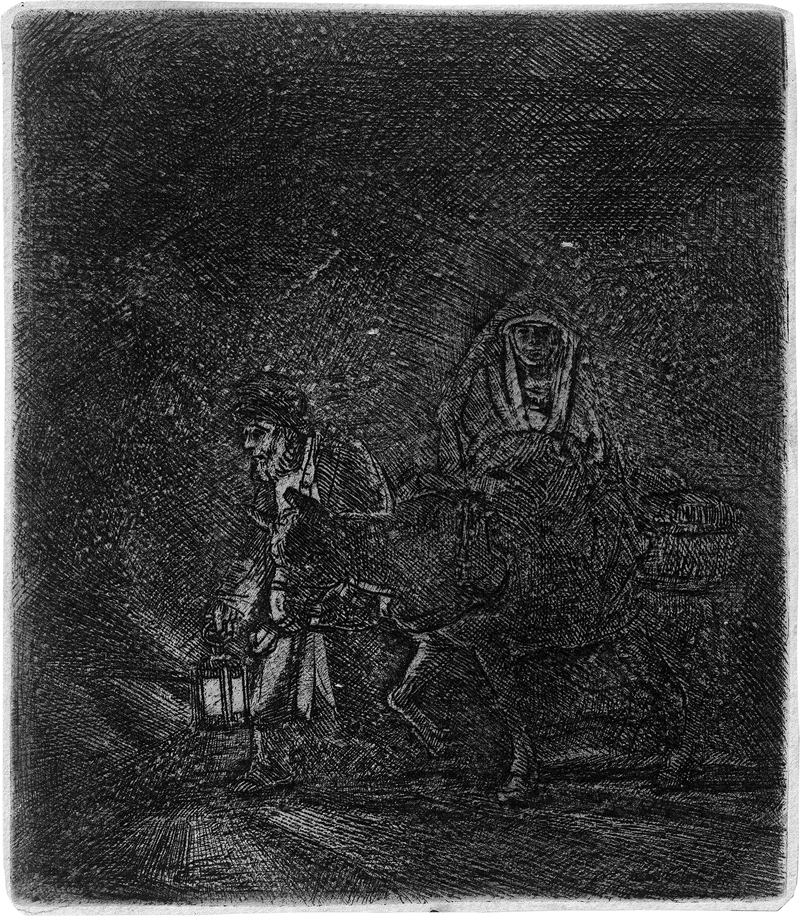 Lot 5607, Auction  127, Rembrandt Harmensz. van Rijn, Die Flucht nach Ägypten, Nachtstück