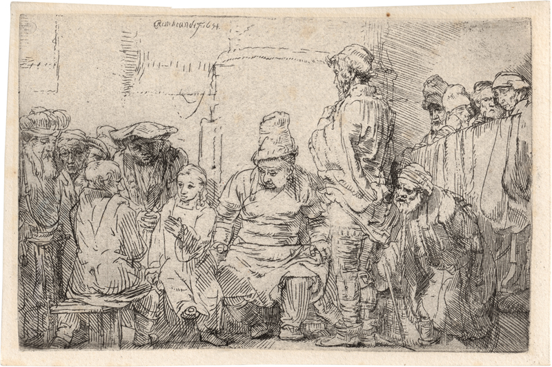 Lot 5609, Auction  127, Rembrandt Harmensz. van Rijn, Jesus unter den Schriftgelehrten sitzend
