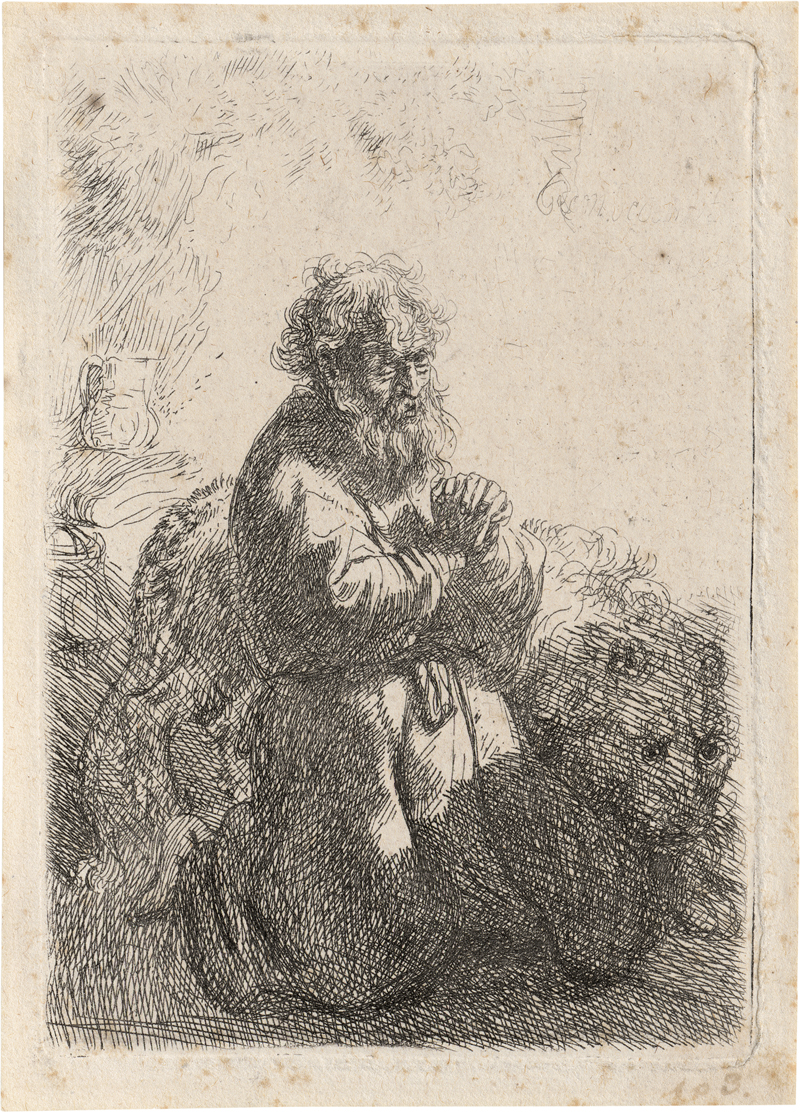 Lot 5614, Auction  127, Rembrandt Harmensz. van Rijn, Der hl. Hieronymus im Gebet