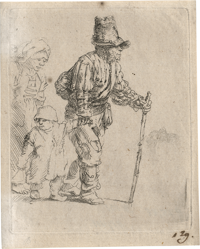 Lot 5616, Auction  127, Rembrandt Harmensz. van Rijn, Der Bauer mit Weib und Kind auf der Reise